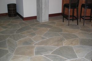 Interior flagstone floor