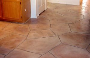 Kitchen flagstone floor