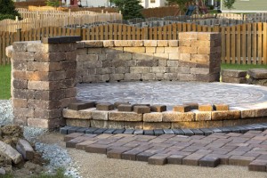 Polymeric sand is a great base for interlocking stones