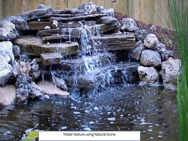 Water Feature Using Natural Stone