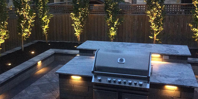 outdoor grill with lighting