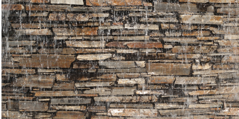 Close up of waterfall wall - The Best Water Features to Build with Ledgestone